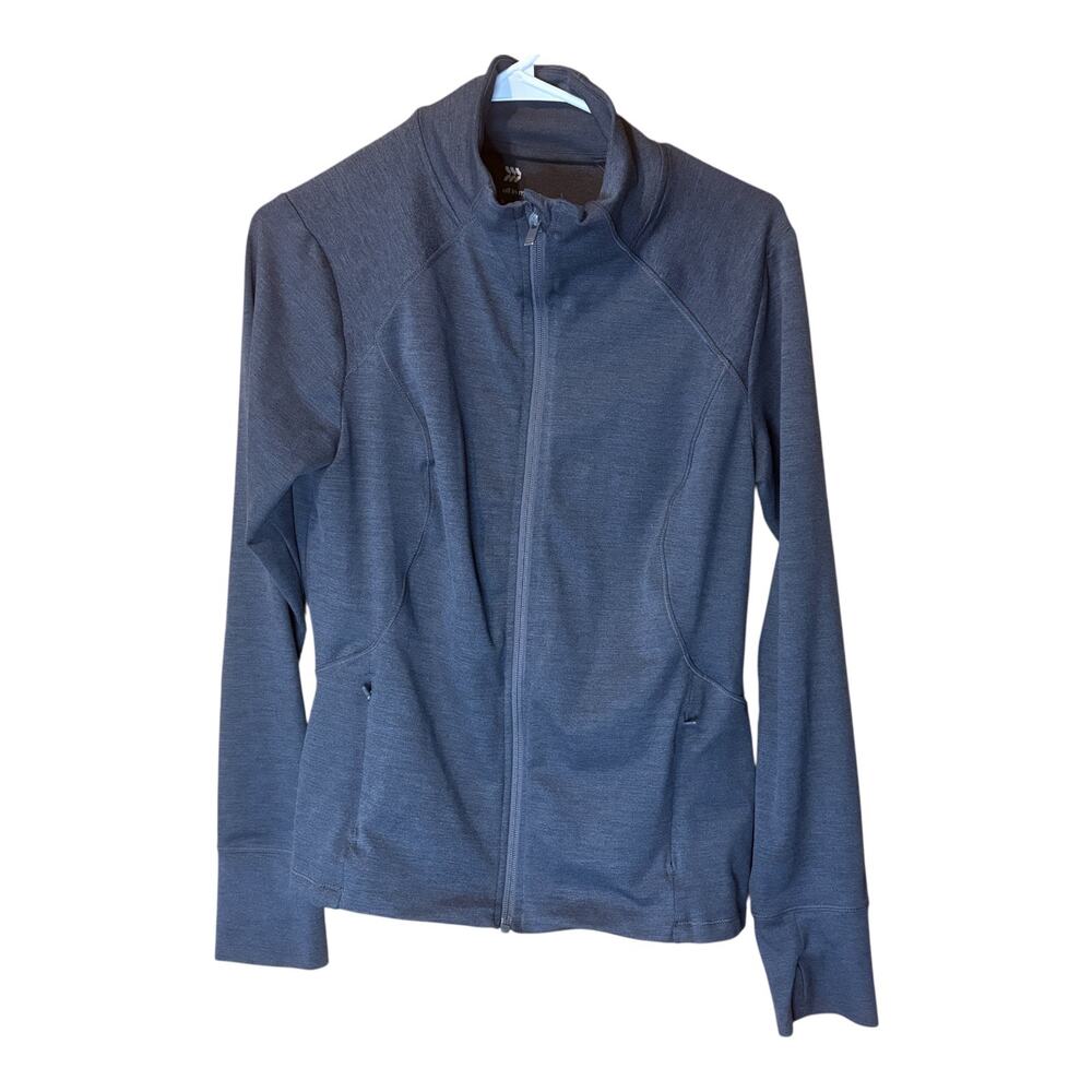 All In Motion Zipper Jacket Grey Gray Large